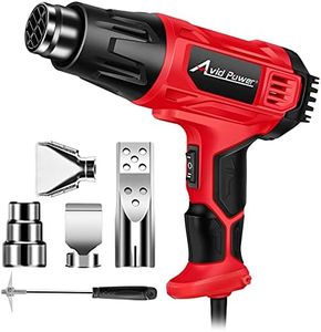 AVID POWER Heat Gun, 1800W Heat Gun for Crafts, Shrink Tubing and Vinyl Wrap, Hot Air Gun with 2-Temp Settings (716℉/1205℉) and 5 Pcs Nozzle Attachments