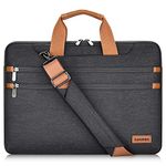 LONMEN 15.6 Inch Laptop Shoulder Bag,Computer Sleeve Carrying Case for Lenovo 15.6" Ideapad 330/15.6" HP EliteBook 850 G3 / Dell New Latitude 3590 Chromebook Ultrabook (Black)