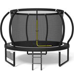 Devoko Outdoor Trampoline 7.5ft/10ft/12ft/14ft GS Certified Garden Trampoline With Safety Net,Non-Slip Ladder& Shoe Organiser,Available For Toddlers And Adults,Up to 150kg