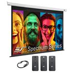 Elite Screens Spectrum Electric Motorized Projector Screen w/Multi Aspect Ratio Function Max Size 100" Diag. 4:3 to 73" Diag. 2.35:1, Home Theater 8K/4K Ultra HD Ready ELECTRIC100V2, White, Pack of 1