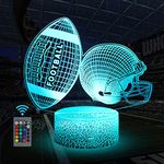 Uyeyuy American Football Helmet Night Light,3D Illusion Led Lamp,16 Colors Dimmable with Remote Control Smart Touch, Best Christmas Birthday Gift for 3,4,5,6,7,8,9 Year Old Boy Girl Kids