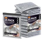 Solitude 25 Pack Non-Scratch Wire Dishcloth, Steel Scrubber for Utensils Cleaning, Multipurpose Wet and Dry Cleaning Cloth Stainless-Steel Dish Wash Rag for Washing Dishes, Kitchen, Sinks