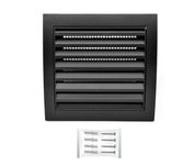 H&C VENT Anthracite Ventilation Grille with Insect Protection 6 x 6 Inch / 150 x 150mm │ Vent Cover │ Extractor Air Vent Covers for Inside and Outside use │ Pipe Covers │ for Wall Door Window