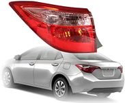 munirater 1-Pack Rear Left Tail Light Brake Lamp Assembly Replacement for 2017-2019 Toyota Corolla Outer Driver Side 8156002B00 TO2804130