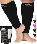 Mojo Compression Socks - 7-XL Extra Wide Calf Sleeves for Swelling, Varicose Veins, and DVT - 20-30mmHg Support for Women and Men (Black) - 1 Pair