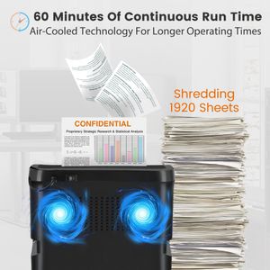 VidaTeco Micro-Cut Paper Shredder – High Security, Home Office