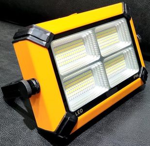 RealBuy Multi-Functional Solar LED Flood Light 30W Cum Torch 3W with 12000 mAh LiFePO4 Battery (IP65 Waterproof, 3-in-1 Light Colors)