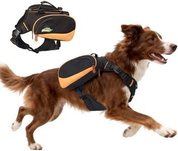 XUVIRA Dog Backpack Suitable for Medium to Large Dogs, Adjustable Lightweight Pet Harness, Built-in Poop Bag Dispenser, Waterproof and Safe, Suitable for Hiking, Puppy Training, Or Daily Walks, L