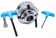 LLDSIMEX 4Inch/96mm Self Centering 4 Jaws Wood Lathe Chuck Wood Working Chuck 1"-8TPI