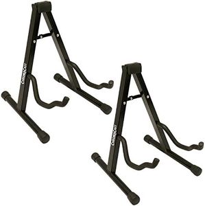 ChromaCast CC-MINIGS-2PK Universal Folding Guitar Stand with Secure Lock 2 Pack, For Acoustic and Electric Guitars