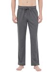 Jockey Men's Relaxed Fit Track pants(9500-0103-CH-SR_XL_Charcoal Melange & Red_X-Large)