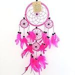 Pink Colour Dream Catcher Beautiful Home Decor & Kids Room Wall Hanging Party Bag Filler Item Catch All Those Bad Dreams No More Sleepless Nights