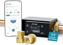 Frizzlife LP365-P 1.25-Inch Smart Water Monitor and Automatic Shutoff - 0.01GPM Ultrasonic Micro Leak Detection, APP Wi-Fi Remote Control,Pressure+Flow Monitoring, for 1-1/4-Inch Diameter Pipe