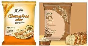 JIWA healthy by nature Gluten Free Atta/Flour, 1Kg & JIWA healthy by nature Oats Flour, 900 g (Gluten Free)