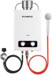 CAMPLUX Portable Tankless Water Heater, 1.58 GPM Outdoor Propane Water Heater with 3.54'' S/S Rain Cap, for Camping, 41,000 BTU, BD158C