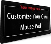 Personalized XXL Mouse Pad Add Photo Picture Text Logo Art Design and Make Your Own Customized Mousepad Custom Office Mouse Mat Gaming Mousepad Computer Game Mouse Pads Size - 35.4 x 15.7 inch