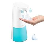 LAOPAO Soap Dispenser, Bathroom Countertop Soap Dispenser Touchless Foam Dispenser 240ml Auto Soap Pump (Blue Reservoir)