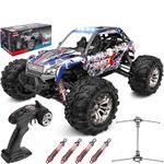 SIMREX 1/16 Scale Hobby RC Car, 36 KPH High-Speed 4WD RC Truck, 2.4 GHz Remote Control Car, 4WD All-Terrain Electric Vehicle, 4X4 Waterproof Off-Road Vehicle for Kids And Adults