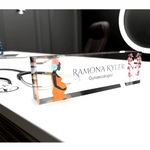 OOCLAS Desk Name Plates For Doctors, Gynecologist Desk Name Plate, Custom Sign Plate, Personalized Acrylic Nameplates In Size 8 X 2.50 X 1.25 Inches