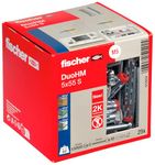 fischer DuoHM 5 x 55 S TX Cavity Dowels with Metric Panhead Screw and TX Drive for Fixing TV Brackets, Lights, Wall Shelves, etc. in Panel Building Materials, Pack of 25