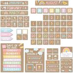 Rustic Classroom Calendar Set Bulletin Board - Bulletin Board Calendar For Classroom Elementary, Teacher Calendar Bulletin Board Sets, Preschool Calendar For Classroom, School Calendar For Classroom