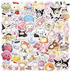 Yangsiw Sanrio 3D Stickers for Laptop, Cars, Phone, Water Bottle, Skateboard, Suitcase, Guitar, Pad, Cute Anime Vinyl Stickers, Waterproof, Scrapbook Stickers 100pcs …