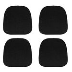 Tromlycs 14x14 Metal Chair Cushions Pads Set of 4 for Tolix Metal Chairs Small Seat Cushions 14 inch Black