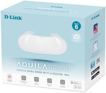 D-Link AX6000 WiFi 6 Mesh Router | Contemporary Design | High-Performance | Feature Rich | AI Enabled | Parental Controls | Covers up to 3000+ sq. ft | Expandable Mesh (M60)