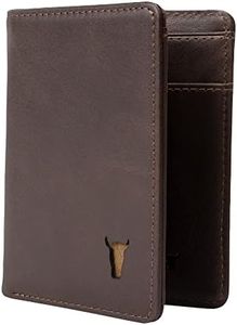 TORRO Bifold Wallet – Premium Genuine Leather Card Wallet with RFID Protection (Dark Brown)