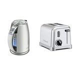 Cuisinart CPK-17C Programmable Kettle Silver + Cuisinart CPT-160C Metal Classic 2-Slice Toaster