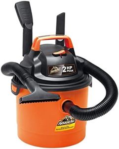 Armor All 2.5 Gallon 2 HP 1-1/4" Hose, Portable Wall Mountable Wet/Dry Utility Vac (VOM205P0901), Orange