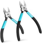 DURATECH 5-Inch and 6-Inch Professional Flush Cutters, Wire Cutters Heavy Duty with CNC Machined Edges, Thickened Zip Tie Cutter, Cutting Pliers for Crafting, Floral, and Artificial Flowers, 2-Pack