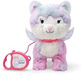 Cuddle Barn | Enchanted Pets - Comet 11" Cat Animated Stuffed Animal Plush Toy for Girls | Winged Walking Kitty Wags Tail and Walks to Leash Activation | Plays Playful Phrase