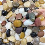 FANTIAN 2 lbs Natural Mixed Color Pebbles, 30-50 mm Decorative Stones for Indoor Plants Pot Vase Ponds Fountain Aquarium Fish Tank Gravel and Outdoor Garden Rocksand Outdoor Decorative Stones