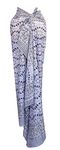 Rastogi Handicrafts 100% Cotton Hand Block Print Sarong Womens Swimsuit Wrap Cover Up Long (73" x 44") (Blue 8)