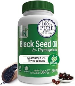 Health Thru Nutrition Black Seed Oil 500mg 360 Softgels | High Potency 2% Thymoquinone | 3rd Party Tested | Pure Cold Pressed | Organically Grown | Non-GMO, Gluten Free, Soy Free