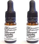 StafEco® Natural Moth Repellent Oil Lavender Cedar Patchouli Cedarwood for Wardobe Protection 2 pcs X 10ml