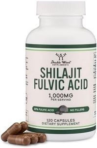 Shilajit Pure Himalayan Capsules (20% Fulvic Acid Supplement) 1,000mg of Authentic Shilajit Extract per Serving, 120 Count (High in Trace Minerals, No Fillers) by Double Wood