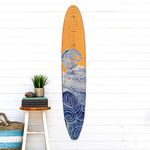 Wooden Surfboard Growth Chart Boys and Girls Baby Gift Surfer Height Chart | Wave