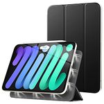 TiMOVO Case for iPad Mini 7 2024 (A17 Pro) / iPad Mini 6 2021, iPad Mini 7th/6th Generation Case 8.3 inch, Strong Magnetic Smart Folio Trifold Stand Cover, Support Apple Pencil Pro - Black