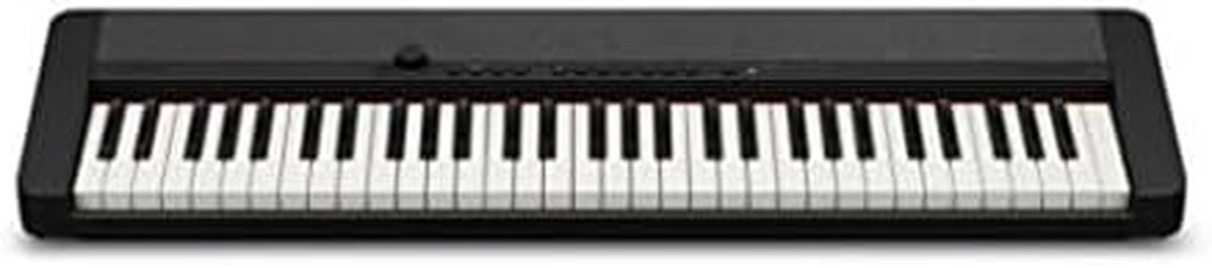 Casio Casiotone CT-S1 Touch Sensitive 61-Key Portable Keyboard with 61 Tones,USB, Bass-reflex Stereo Speakers with Surround, Aux In, Headphone Out, Power Supply, Black (CT-S1BK)