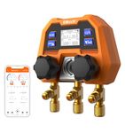 Elitech Digital Manifold Gauge, App Control Smart HVAC Gauges, Intelligent Manifold, OTA - Mechnical Manifold Terminator DMG-4B