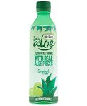 12 x 500ml Real Aloe Vera Pieces Drink Juice Vitamin C Mineral