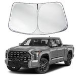 Car Window Sun Shade Front Windshield Custom Fit Compatible with Toyota Tundra New 2024 2023 2022 Limited SR5 Platinum TRD Pro Pickup 2024 2023 2022 Sunshade Cover Window Sun Visor Protector