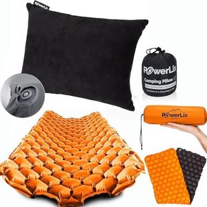 POWERLIX Ultralight Sleeping Pad for Camping with Inflating Bag Travel Camping Pillow