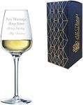 Personalised Engraved Crystal Wine Glass, Sublym 250ml or 8.7oz Small Wine Glass, Gift Boxed, Lead Free, Customise with Any Message, Engraved in The UK