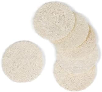 Eco Bath London Natural Loofah Face Exfoliating Scrubber Pads - Facial Pad Scrubber, Face Exfoliator Pad, Facial Scrubber, Exfoliating Face Sponge for Smooth and Radiant Skin 6 Count (1 Pack)
