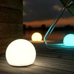 Shapelights® Indoor Outdoor USB Chargeable Solar Powered Colour Changing Mood Lights (Mini Sphere 20cm)