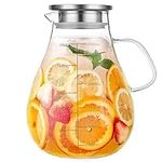 Glass Pitcher with Lid,88 Ounces -2