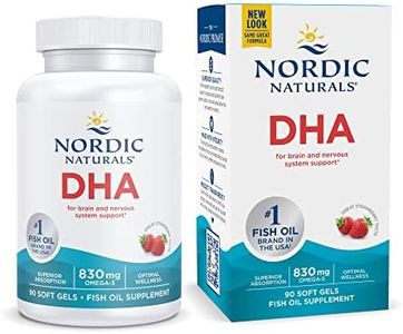 Nordic Naturals DHA, Strawberry - 90 Soft Gels - 830 mg Omega-3 - High-Intensity DHA Formula for Brain & Nervous System Support - Non-GMO - 45 Servings